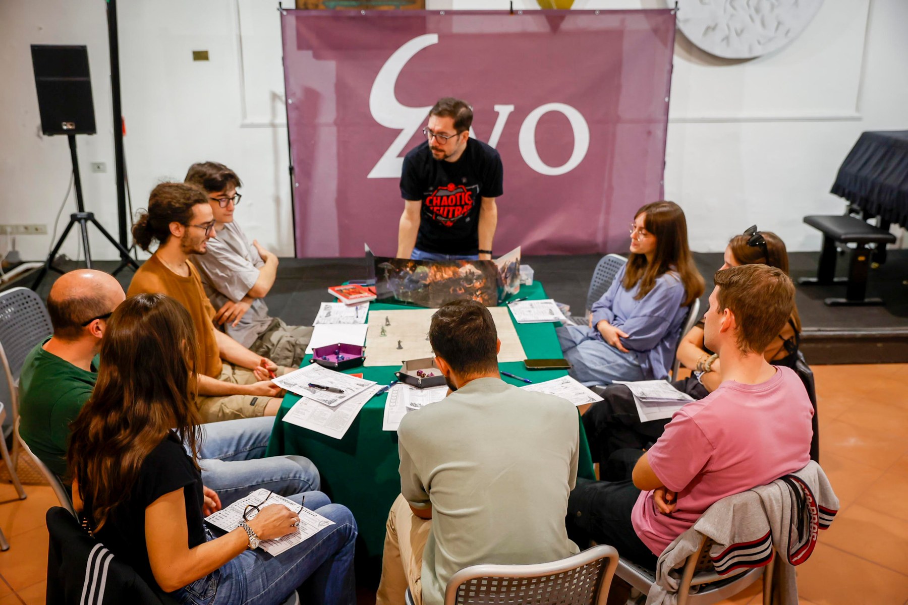 Sessione di gioco durante il laboratorio EVO