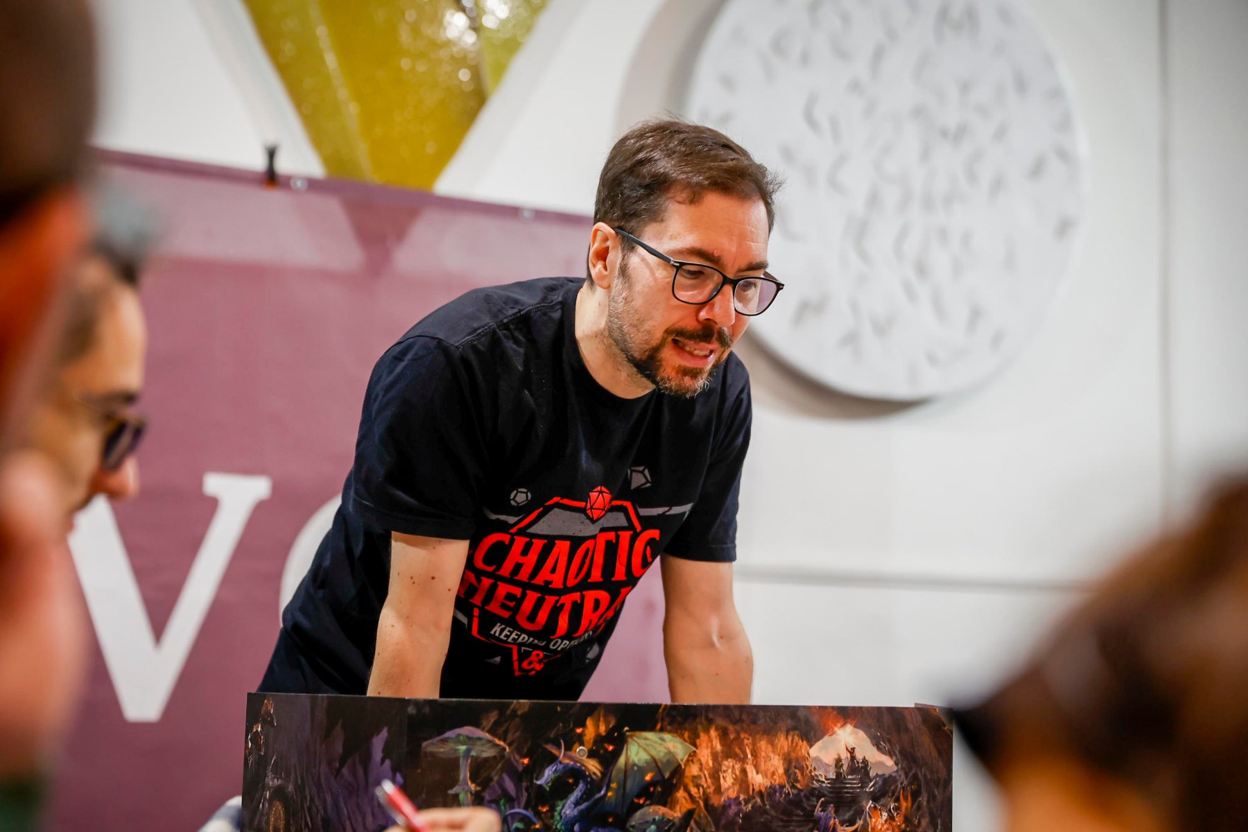 Kristian Sensini durante il laboratorio per insegnanti a EVO