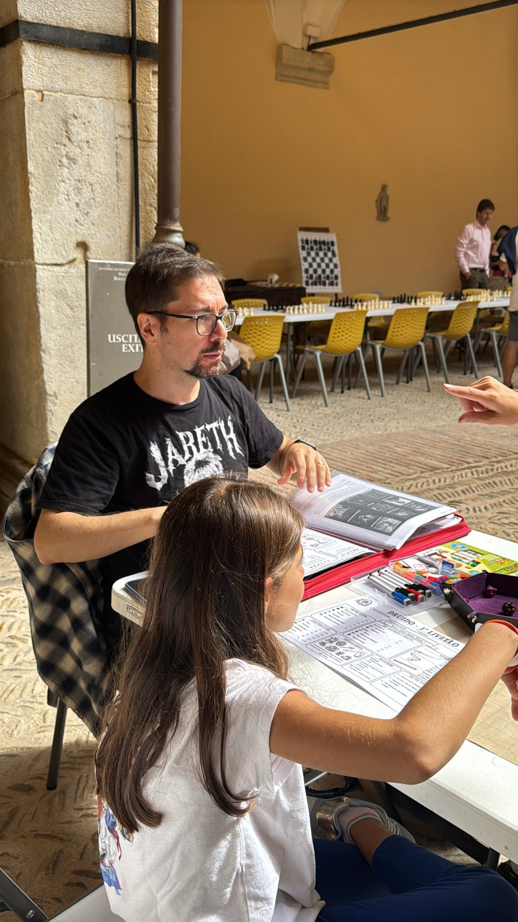 Kristian Sensini runs a game session at Gradara Ludens