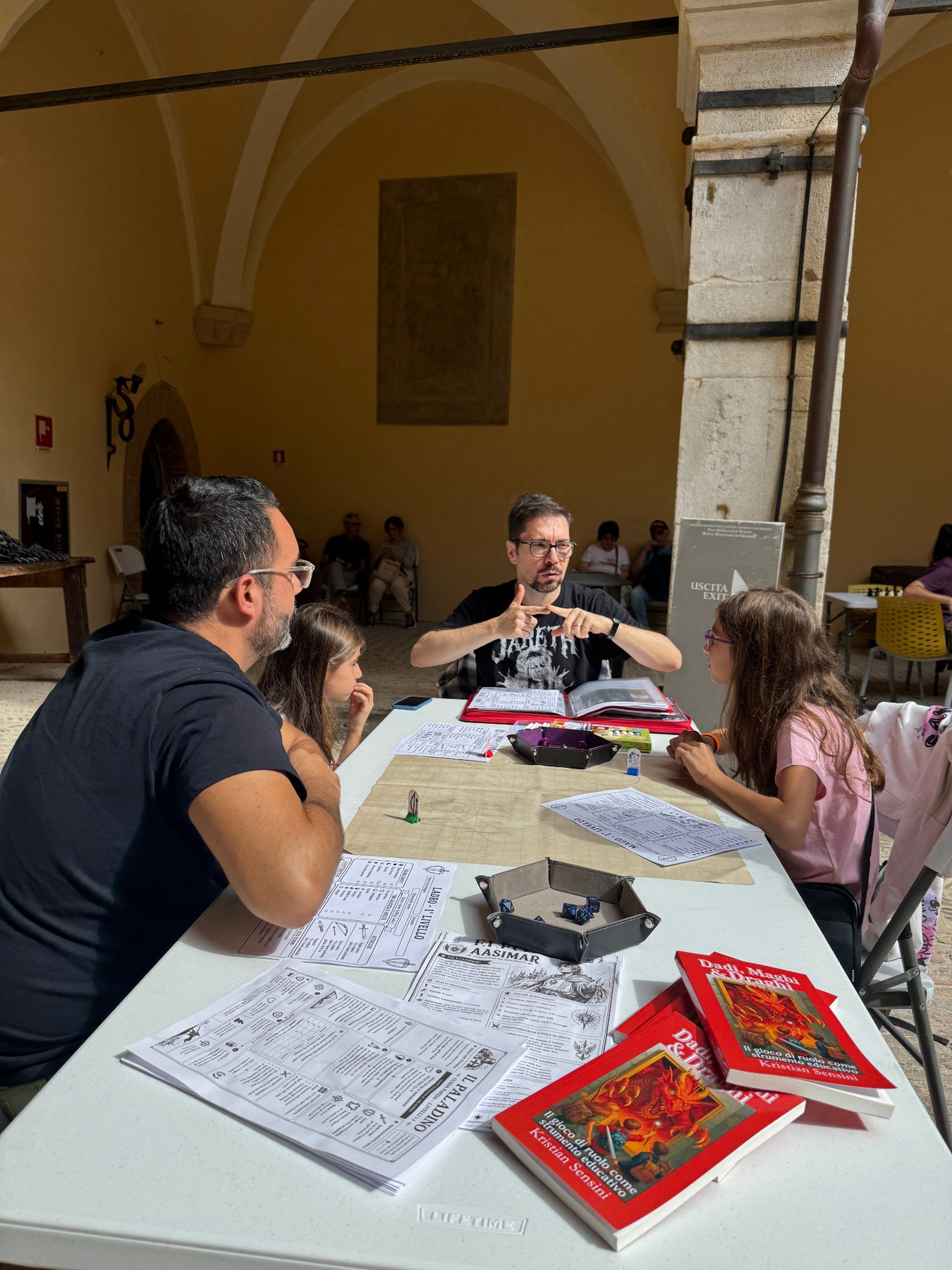 Project materials and copies of the book at Gradara Ludens