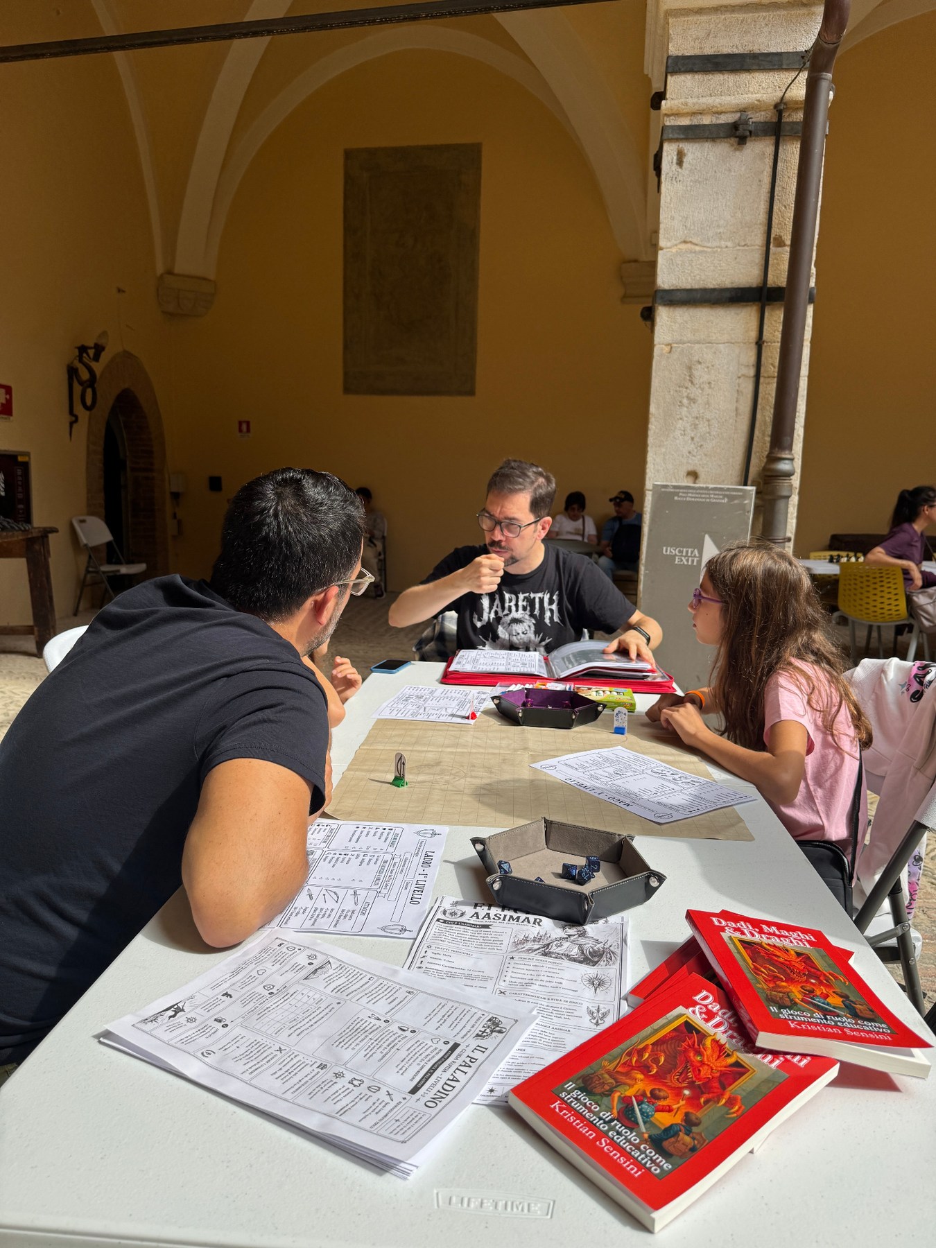 Running the Dadi, Maghi e Draghi session at Gradara Ludens
