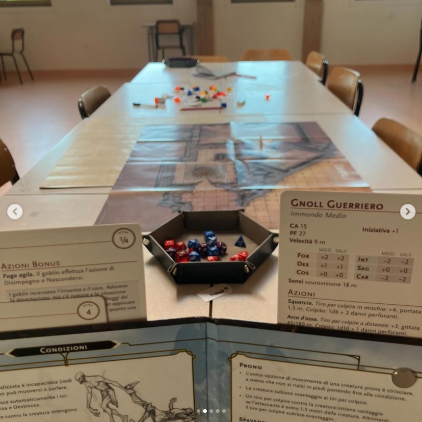 Dadi, mappa e schede dietro lo schermo del Dungeon Master
